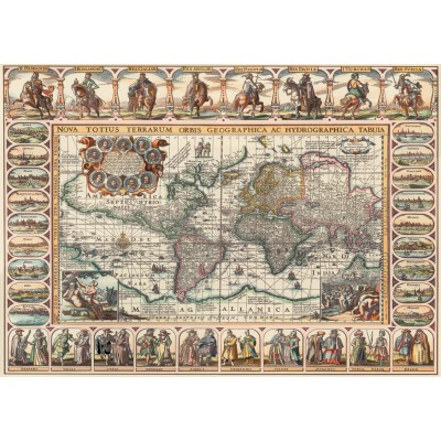 Puzzle Vieille Carte du Monde Art-Puzzle-4711 2000 pièces Puzzles