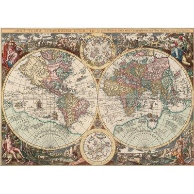 Puzzle Carte du Monde Antique Art-Puzzle-4276 260 pièces Puzzles - Cartes  du Monde et Mappemonde