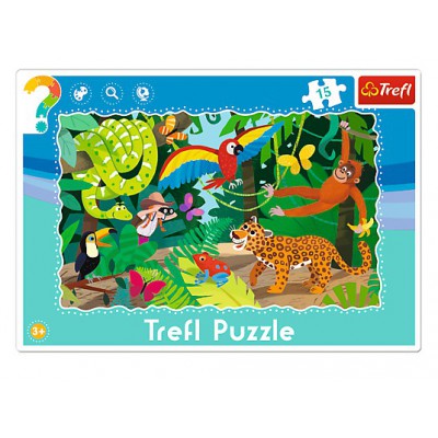 Puzzle à cadre 15 pièces - Les animaux de la forêt