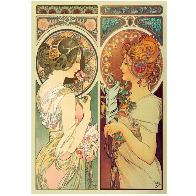 Wentworth-780804 Puzzle en Bois - Mucha Alfons - Feather & Cowslip