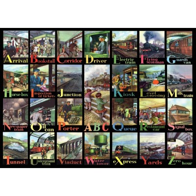 The-House-of-Puzzles-3718 Pièces XXL - A to Z of Rail