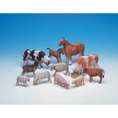 Schreiber-Bogen-555 Maquette en carton : Les animaux de la ferme