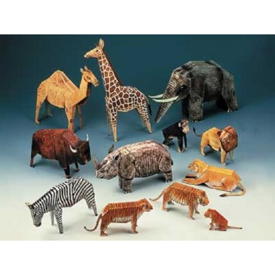 Schreiber-Bogen-72399 Maquette en Carton : Douze Animaux de Zoo