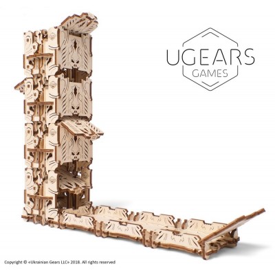 Ugears-12094 Puzzle 3D en Bois - Modular Dice Tower