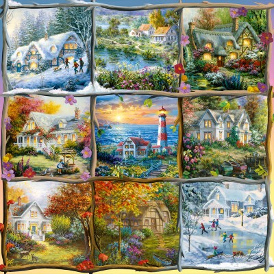 Alipson-Puzzle-50044 Saisons en Neuf Ecussons