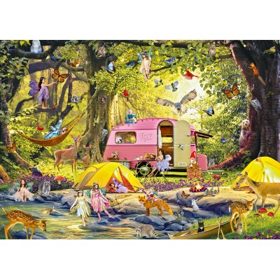 Alipson-Puzzle-50050 Camping des Fées avec des Amis de la Forêt