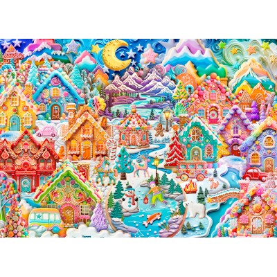 Alipson-Puzzle-50137 Colorful Cookietown Night