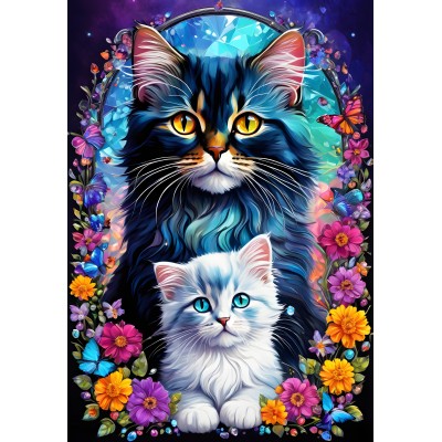 Alipson-Puzzle-F-50116 Chats - Collection Amour Maternel