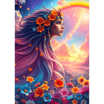 Alipson-Puzzle-F-50227 La fille Arc-en-Ciel
