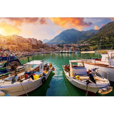 Alipson-Puzzle-F-50248 Port et Bateaux de Pêche - Sicile