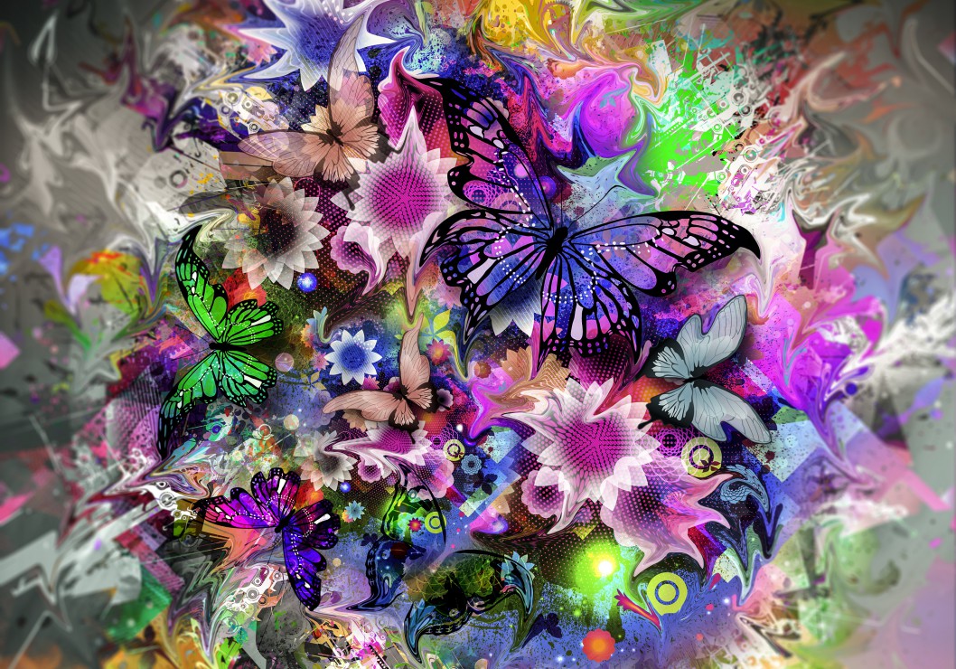 Puzzle Fleurs et Papillons Old-30012X 1000 pièces Puzzles - Forêts, Fleurs  et Jardins