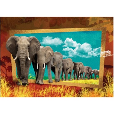 Art-Puzzle-4373 Eléphants