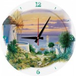 Art-Puzzle-5005 Puzzle Horloge - In the Evening in Aegean (Pile non fournie)