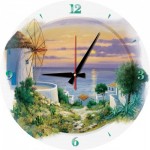 Art-Puzzle-5005 Puzzle Horloge - Le Soir dans la Mer Égée (Pile non fournie)