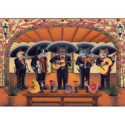 Art-Puzzle-5082 L'Équipe Flamenco Meow