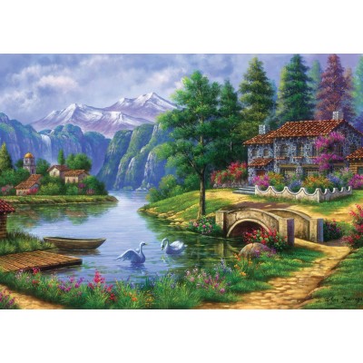 Art-Puzzle-5371 Village du Lac