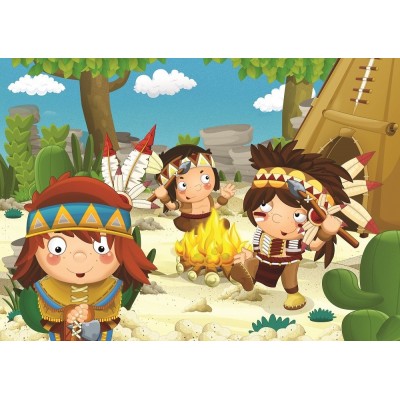 Art-Puzzle-5598 Pièces XXL - Enfants Amérindiens