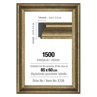 Art-Puzzle-5728 Cadre pour Puzzle 1500 Pièces - Argent - 4,3 cm