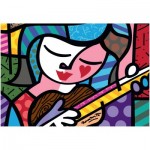 +15Bluebird-Puzzle-F-90016 Romero Britto - Girl with guitar