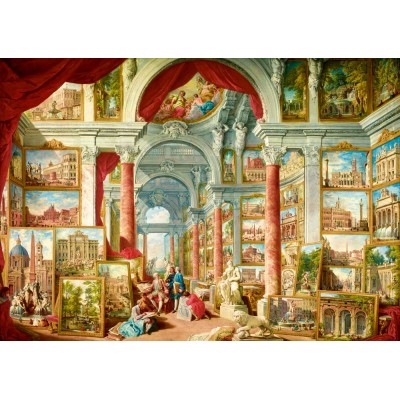 Art-by-Bluebird-60075 Panini - Picture Gallery with Views of Modern Rome, 1757