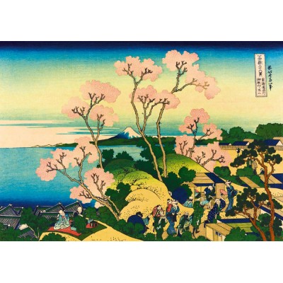 Art-by-Bluebird-60093 Katsushika Hokusai - Shinagawa on the Tokaido, 1832