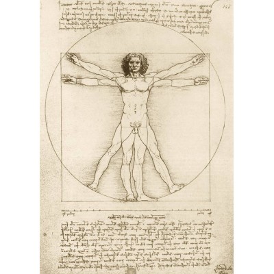 Art-by-Bluebird-F-60211 Leonardo Da Vinci - The Vitruvian Man, 1490