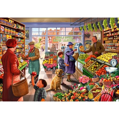 Bluebird-Puzzle-70232-P Village Greengrocer