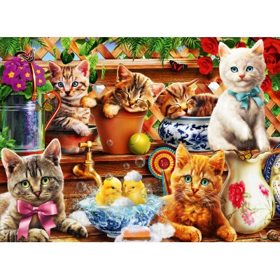 Bluebird-Puzzle-70575-P Kittens in the Potting Shed