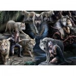 Bluebird-Puzzle-F-90037 Anne Stokes - Wolf Collage