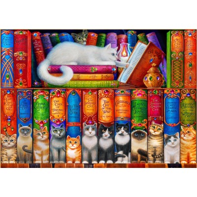 Bluebird-Puzzle-F-90217 Cat Bookshelf