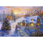 Bluebird-Puzzle-F-90516 Christmas Cottage
