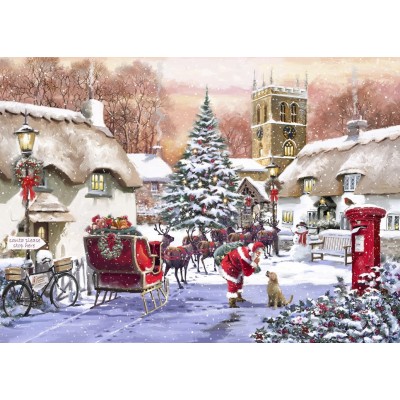 Bluebird-Puzzle-F-90537 Village and Santa