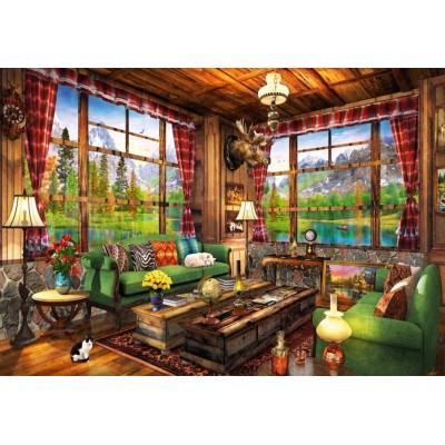 Bluebird-Puzzle-F-90555 Mount Cabin View