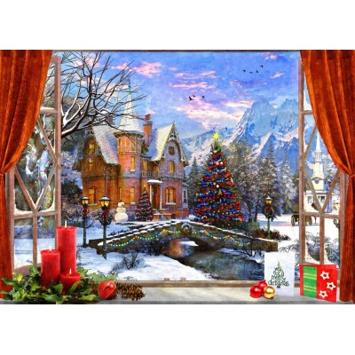 Bluebird-Puzzle-F-90674 Christmas Mountain View