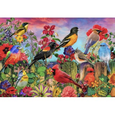 Bluebird-Puzzle-F-90693 Birds and Blooms Garden