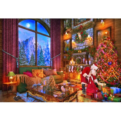 Bluebird-Puzzle-F-90800 Christmas Lodge