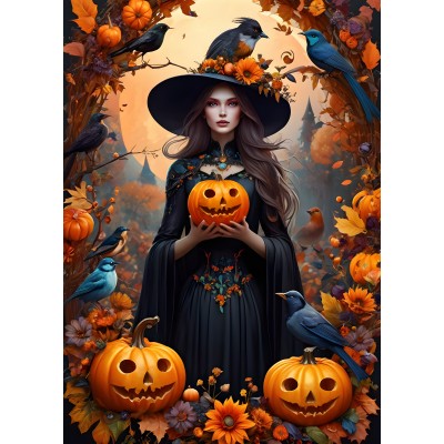 Bluebird-Puzzle-F-90828 Halloween Witch