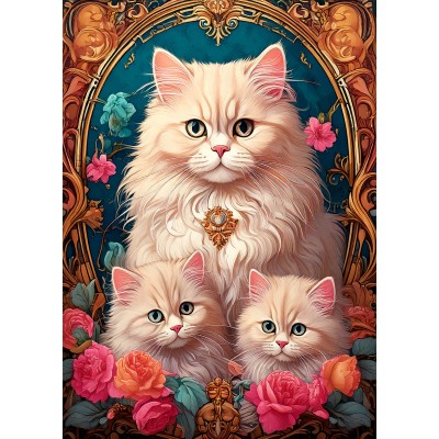 Bluebird-Puzzle-F-91006 Trio de Chats