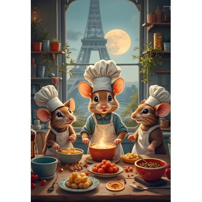 Bluebird-Puzzle-F-91008 Les Petits Chefs de Paris