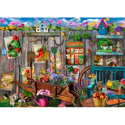 Bluebird-Puzzle-F-91038 Outils de Jardin sur la Clotûre