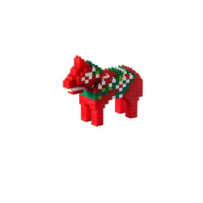 Brixies-38449040 Nano Puzzle 3D - Cheval de Dala