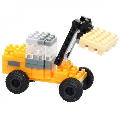 Brixies-38449143 Nano Puzzle 3D - Chariot Elevateur JCB