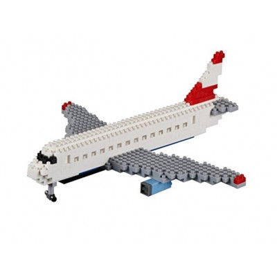 Brixies-58722 Nano Puzzle 3D - Avion (Level 3)