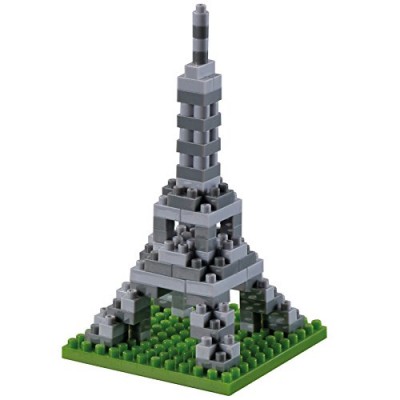 Brixies-58724 Nano Puzzle 3D - Tour Eiffel (Level 3)