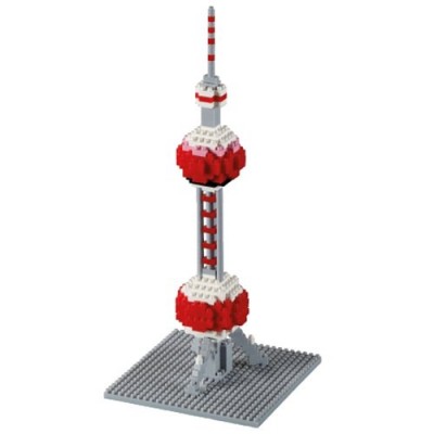 Brixies-58781 Nano Puzzle 3D - Pearl of Orient Tower (Level 3)