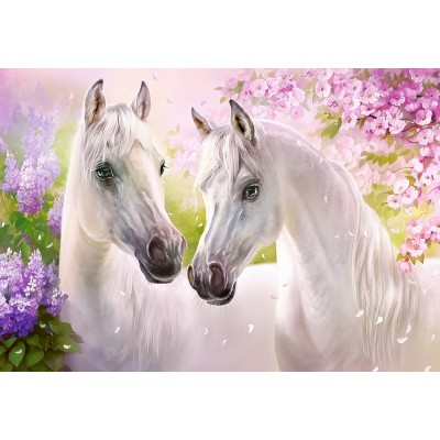 Castorland-104147 Romantic Horses