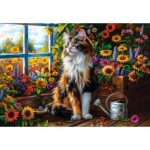 Castorland-105342 Blooming Cat Meditation