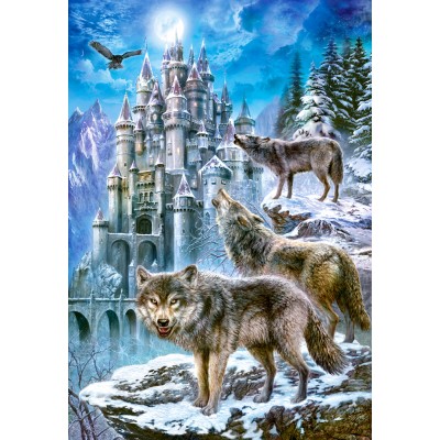 Castorland-151141 Loups devant le Château
