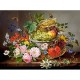 Still Life with Flowers and Fruit Basket