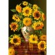 Tournesols dans un Vase en Forme de Paon